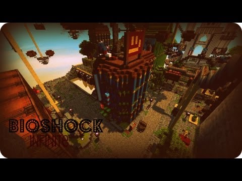 Minecraft Bioshock Infinite Map - Columbia [WITH WORKING SKYLINES]